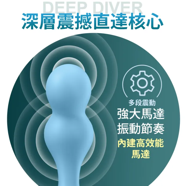 【Satisfyer】Deep Diver｜深潛者 後庭前列腺拉珠棒 藍(前列腺按摩器 後庭拉珠 男性情趣用品 情趣職人)
