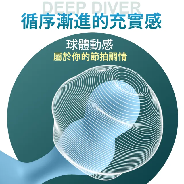 【Satisfyer】Deep Diver｜深潛者 後庭前列腺拉珠棒 藍(前列腺按摩器 後庭拉珠 男性情趣用品 情趣職人)