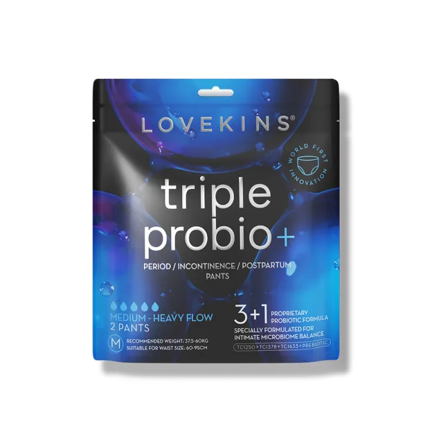 【Lovekins 沐歆】Triple Probio 益菌衛生棉/安心褲 新手4入組(混尺寸/245mm/290mm/360mm/安心褲)