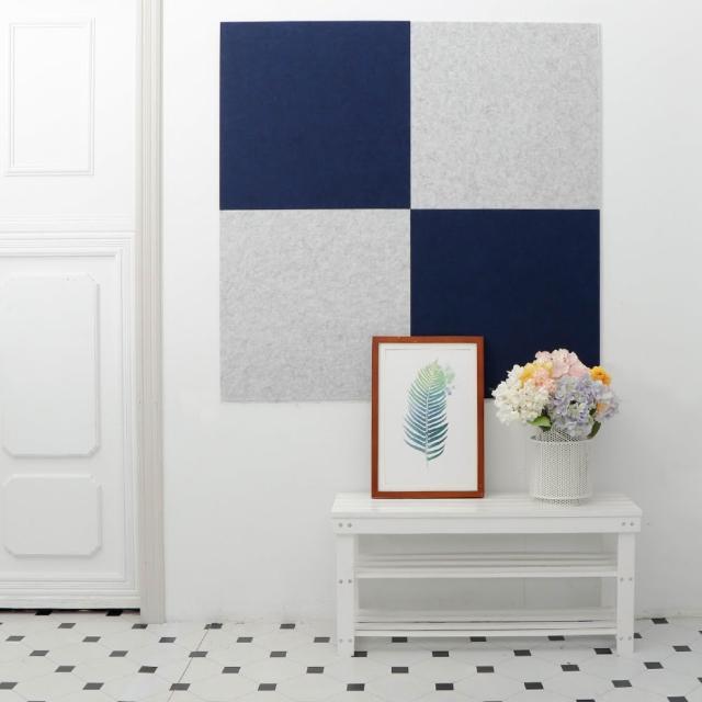 【菲米諾】防焰硬質聚酯纖維吸音板 60x60cm 6片組(門片90*200公分 專屬組合包)