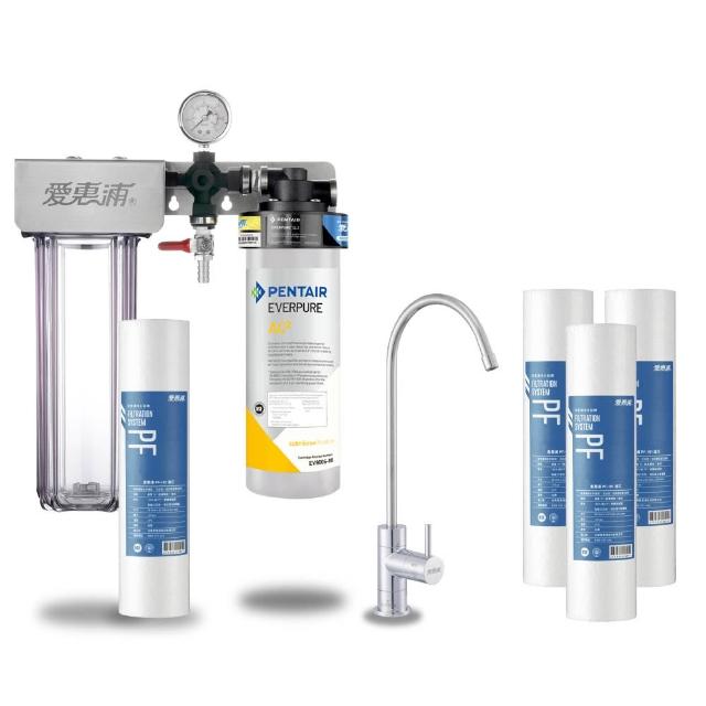 【EVERPURE 愛惠浦】櫥下型 PURVIVE Duo-AC2無鉛龍頭兩道式生飲淨水器(前置PP)