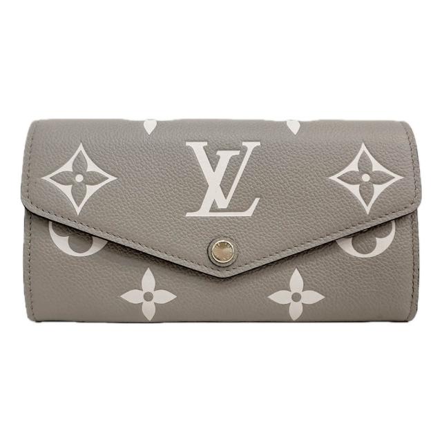 LV LOUIS VUITTON路易威登 M81049 SARAH 經典 Empreinte 壓花牛皮釦式長夾