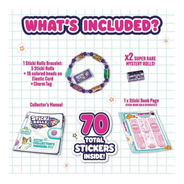 【ToysRUs 玩具反斗城】Sticki Rolls 貼紙手鏈單包 - 隨機發貨