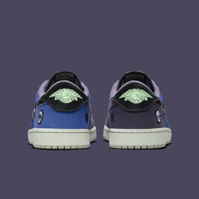 【NIKE 耐吉】休閒鞋 Air Jordan 1 Low OG x Zion Williamson 聯名款 巫毒娃娃2.0 黑紫藍 男鞋 IH2309-500