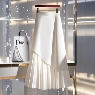 【紐約精品】現貨秒發 高腰顯瘦半身裙A字裙中長裙蛋糕裙子大碼洋裝休閒女裝(精緻質感女裙子a1lb1)