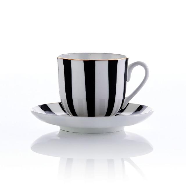 【TWG Tea】漾彩午茶杯組 Tea for Two Teacup & Saucer in Black(陶瓷/純黑 160ml)