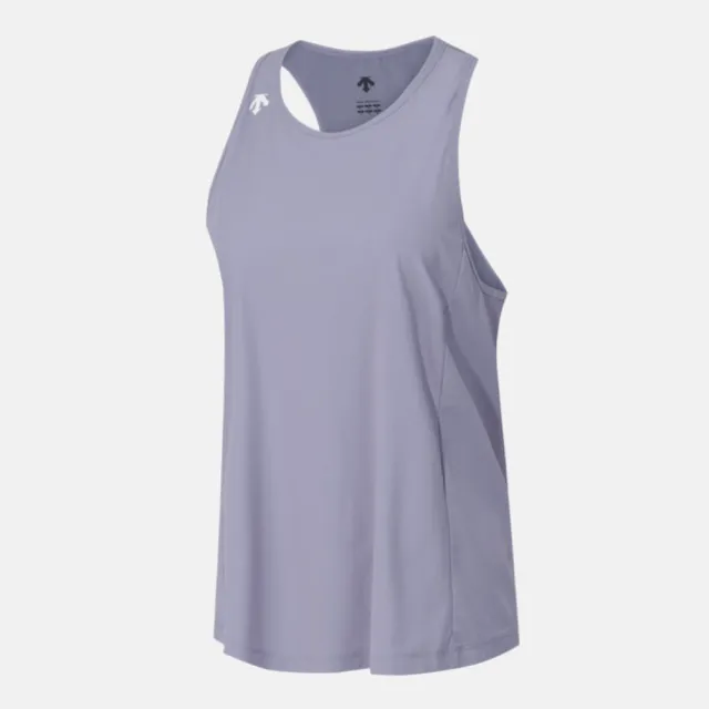 【DESCENTE】運動背心 女 慢跑 WOMENS RUNNING COOL SLEEVELESS 紫 SQ322RST72-PUPL