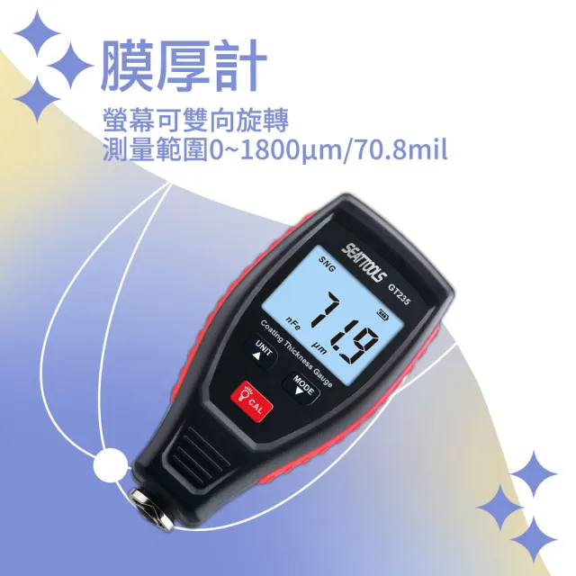 塗層測厚 厚度計 漆膜儀 數位測厚器 130-CTG+2P 厚度檢測 漆膜儀 漆面檢測儀 膜厚計(塗層測量儀)