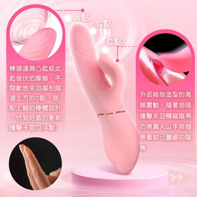 【情趣職人】愛嘛濕 智能脈衝三點高潮 電動按摩棒 女用按摩器(情趣職人 情趣按摩棒 情趣用品 女生自慰器)