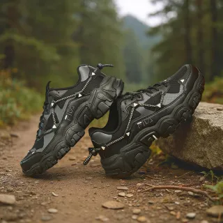 【FILA官方直營】FLUID v2 中性山系戶外運動鞋-黑(4-C610Z-001_253)