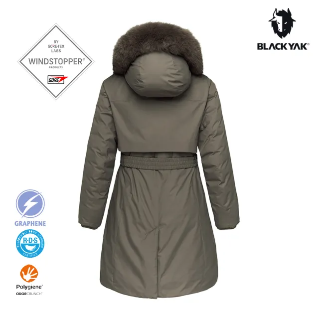 【BLACKYAK】女 HIMA WSP AX長版羽絨外套外套[三色]BYEB2WJ903(WINDSTOPPER 防風 保暖 石墨烯 IU)