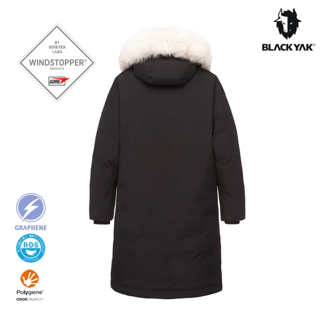 【BLACKYAK】女 HIMA WSP長版羽絨外套[兩色]BYEB2WJ901(WINDSTOPPER 防風 保暖 石墨烯 IU)