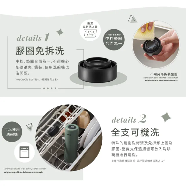 【TIGER 虎牌】買1送1 夢重力旋蓋雙層不鏽鋼保溫瓶 600ml(MMZ-W060輕量保溫杯)