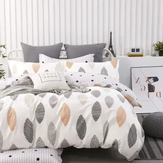 【DUYAN 竹漾】買一送一 純棉床包枕套組 台灣製 單人/雙人/加大 / 多款任選 (床包 床單 純棉床包)