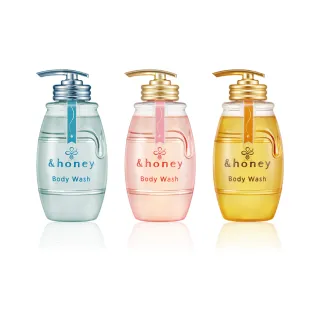 【&honey】日本原裝 蜂蜜香氛美肌沐浴乳/沐浴露500ml(玫瑰/金木犀/皂香)