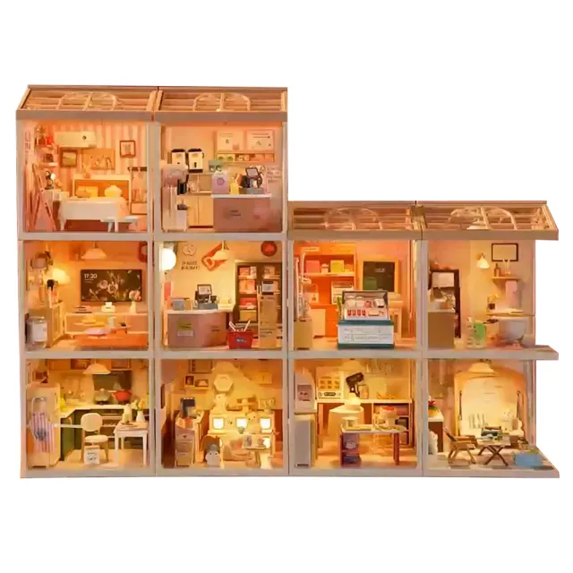 【MINI HOUSE 米洛宅】我的療癒夢想屋 微縮模型玩具-10款任選(內含門片、屋頂、燈泡)