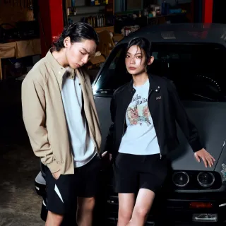 【FILA官方直營】女款 #復古飛馳 運動外套 夾克 立領外套-黑(5JKZ-5431-BK_253)