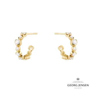 【Georg Jensen 官方旗艦店】GEORG JENSEN SIGNATURE DIAMONDS 耳環(18K黃金 鑽石)
