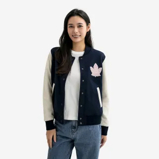 【Roots】Roots女裝- HERITAGE 棒球外套(深藍色)