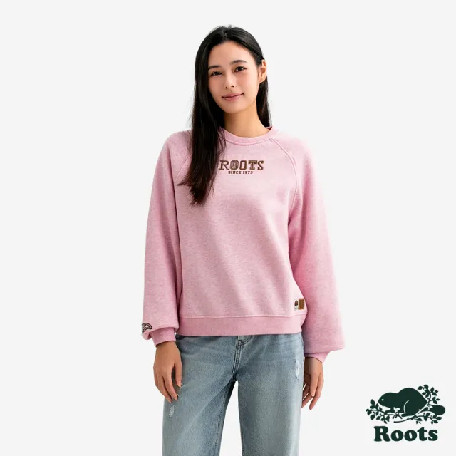 【Roots】Roots女裝- ROOTS CANADA 圓領上衣(櫻花粉)