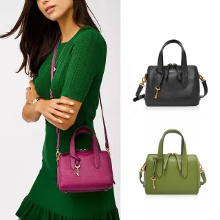 【FOSSIL 官方旗艦館】Sydney 真皮迷你波士頓包 雙12限定(多色可選)