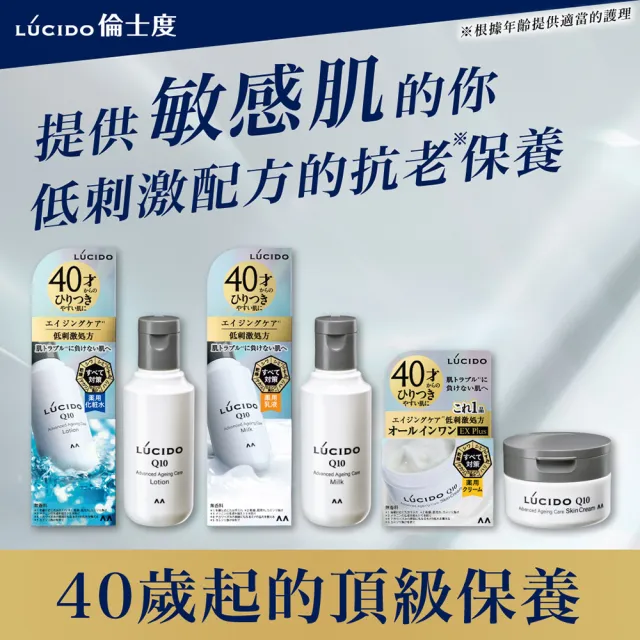 【LUCIDO 倫士度】男性敏感肌化妝水/乳液110ml*3(2款任選)