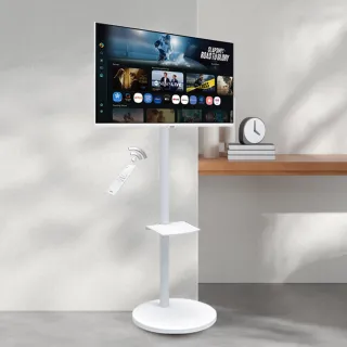 【Samsung 三星】32型 4K FollowMe AI智慧聯網移動式螢幕組-白(S32FM703UC+移動式立架)