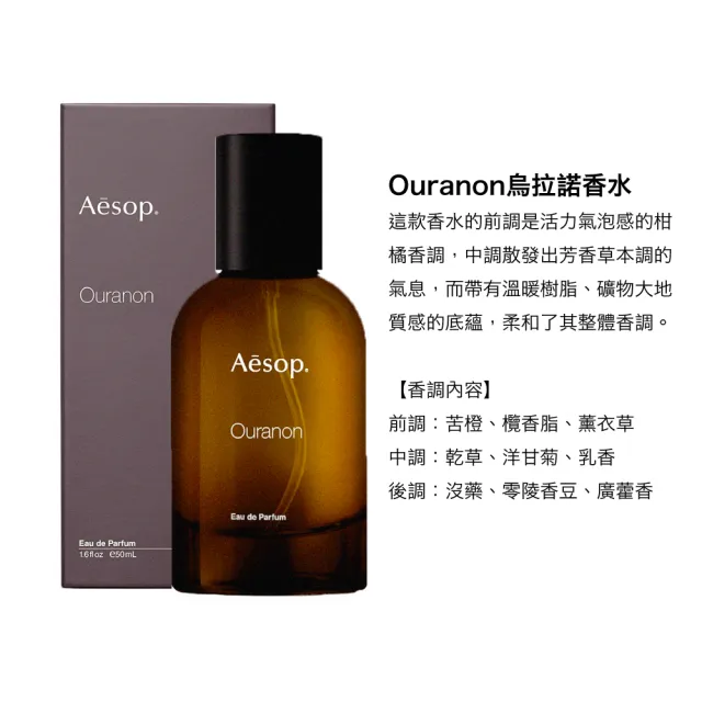 Aesop】香水50ml 多款可選(喀斯特/米拉塞蒂/埃雷米亞/艾底希思/格歐暮