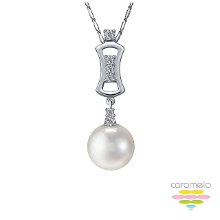 【彩糖鑽工坊】K金 9MM 淡水珍珠項鍊(天然鑽石 東方巴洛克 系列)