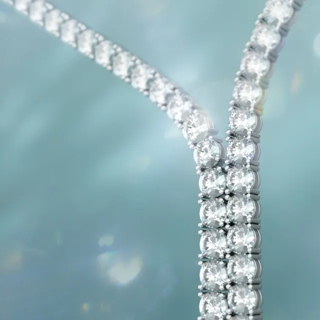 【鉅曜】9K 37克拉 璀璨閃亮輕奢鑽石套鍊 培育鑽石 真鑽 鑽石(培育鑽石)