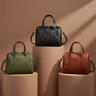 【FOSSIL】Sydney 輕量真皮波士頓包 (多色可選 單一價)