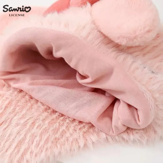 【SANRIO 三麗鷗】正版授權高質感凱蒂貓大耳狗帕恰狗布丁狗美樂蒂酷洛米兒童毛帽(孫女女兒 