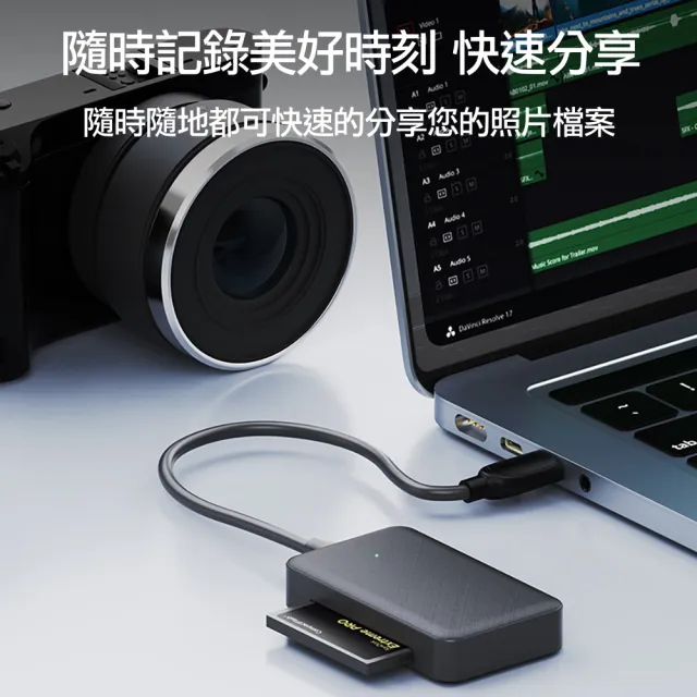 【Arum】USB轉SD/TF/CF/MS 4合1記憶卡讀卡器轉接器(多功能適用手機平板電腦)