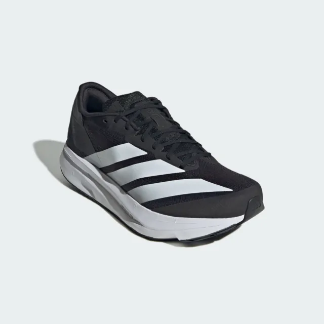 【adidas 愛迪達】Adizero Sl2 M Wide 男女 慢跑鞋 寬楦 彈力 支撐 緩震 黑 白(JI2986)
