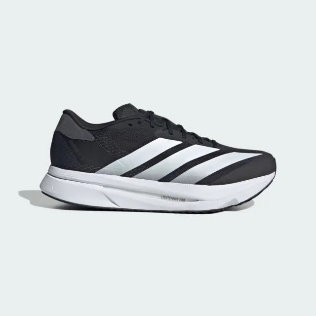 【adidas 愛迪達】Adizero Sl2 M Wide 男女 慢跑鞋 寬楦 彈力 支撐 緩震 黑 白(JI2986)