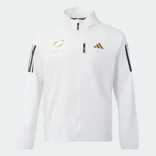 【adidas 愛迪達】愛迪達 Ru Event Jkt M 男 連帽外套 保暖 運動外套 防風 白 黑 亞版(KE8411)