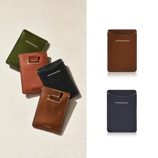 【FOSSIL】Westover 真皮直式卡夾 (禮盒組附鐵盒 多色可選)