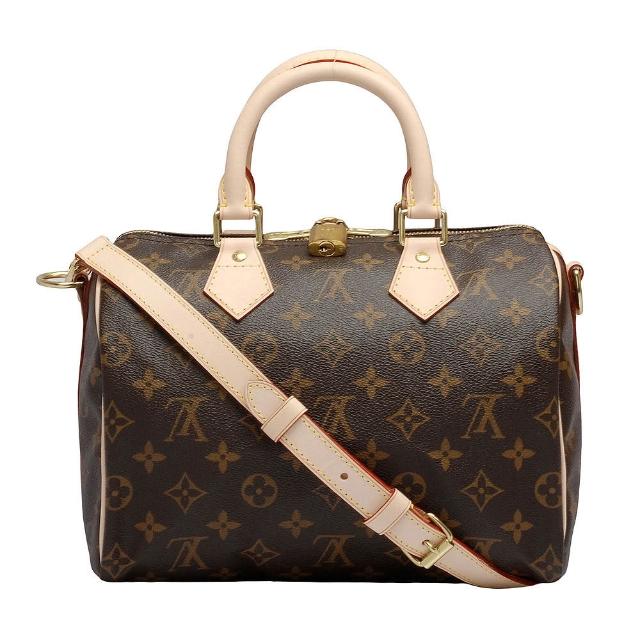 LV LOUIS VUITTON路易威登 M46977 Monogram 老花帆布 25cm 兩用波士頓包 全新 LOUIS VUITTON 路易威登 M46977 Monogram 老花帆布兩用波士頓包,咖啡色系設計,搭配帆布與牛皮外層材質,內層為帆布。附原廠防塵套與品牌小卡,尺寸為25cm x 15cm x 19cm,背帶長度110cm(可調整),適合男女使用,拉鍊式開口,內有1個口袋,可作為手提包或肩揹包使用。