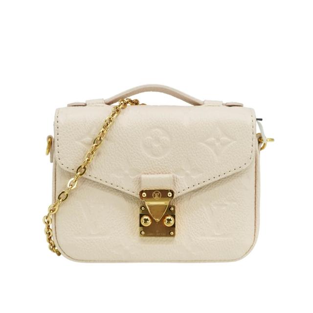 【Louis Vuitton 路易威登】Micro Metis 壓紋牛皮迷你郵差包(M81390-白)
