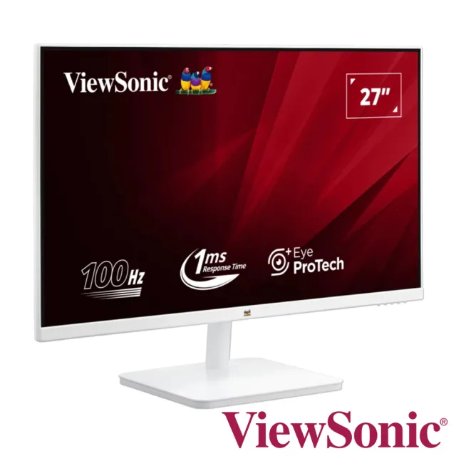 【ViewSonic 優派】VA2732-H-W-2 27型 IPS FHD 100Hz 商用護眼窄邊框白色螢幕(Eye ProTech+護眼技術/1ms)
