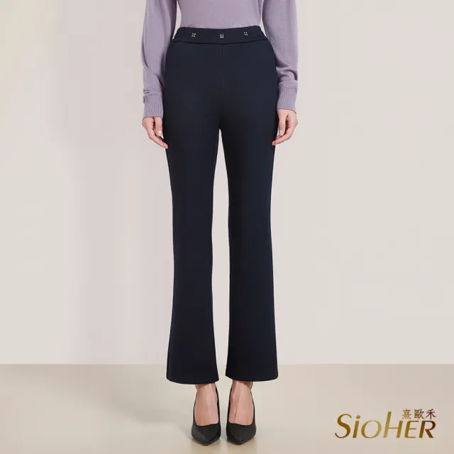 【SiOHER 熹歐禾】現貨 韓系小香風雙面斜紋毛呢褲2件組(女裝/女褲/長褲/褲子/通勤)
