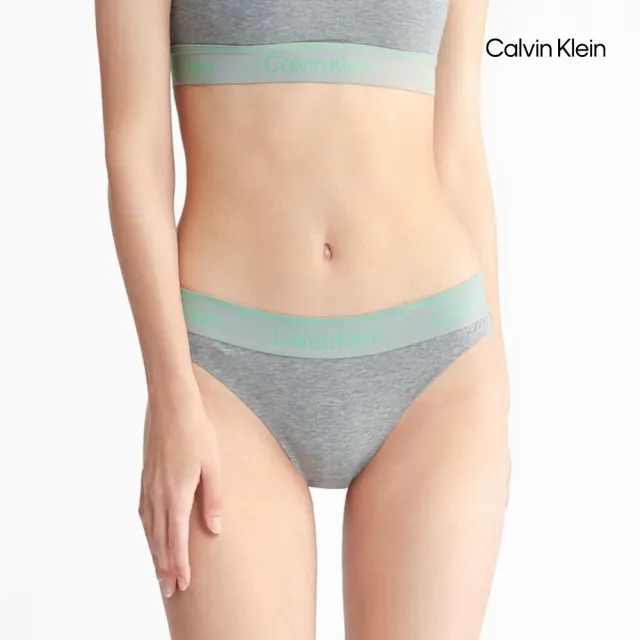 【CALVIN KLEIN】官方旗艦館 CK ATHLETIC 運動棉質丁字褲_灰色