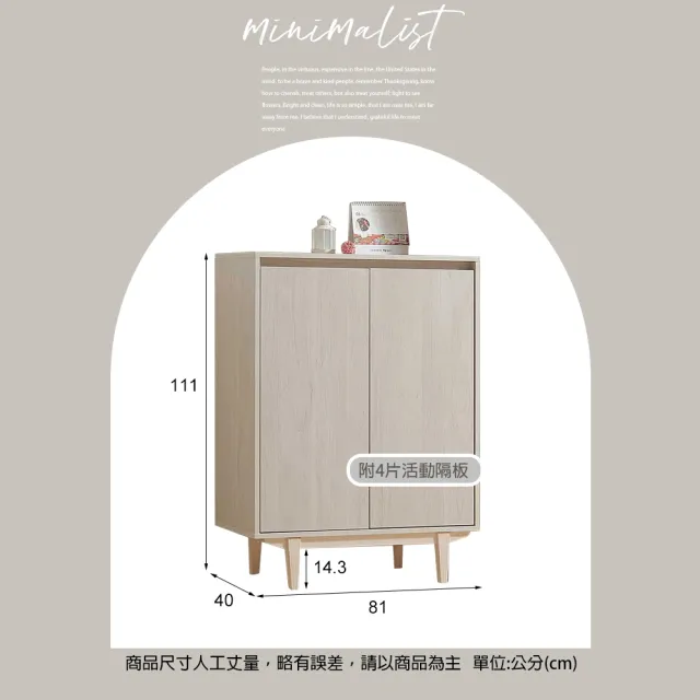 【麗得傢居】菲洵2.7x3.7尺鞋櫃 收納鞋櫃(台灣製)