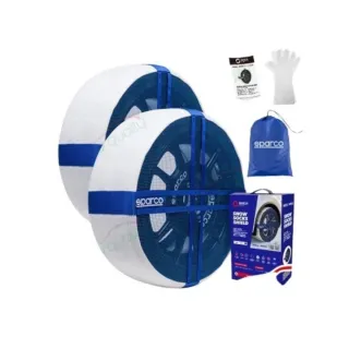 【Sparco】SPARCO 輪胎防滑雪襪 285R64 4L SPT624 雪套/雪鍊 一組兩入(車麗屋)