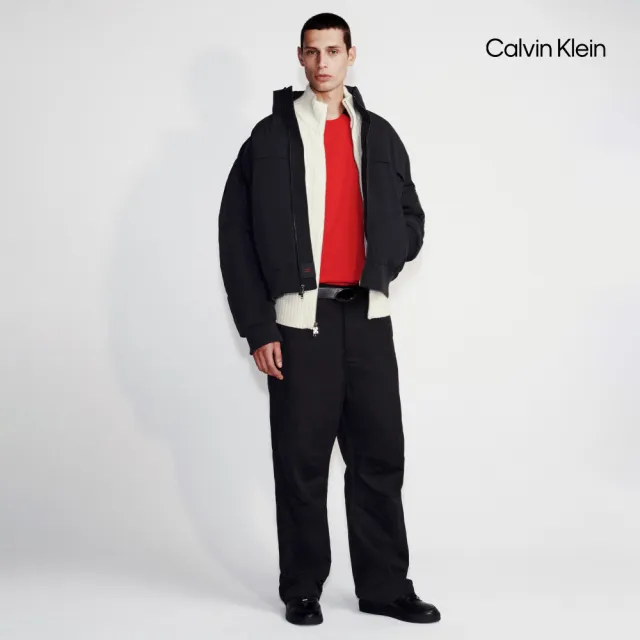 【CALVIN KLEIN】官方旗艦館 CK 重量棉圓領 T 恤_紅色