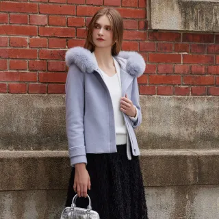 【H2O】毛茸茸公主線大衣外套(#5637001連帽外套；灰色/淺藍色/淺紫色)