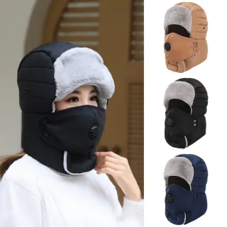 【TLYS-J】冬季防風護耳戶外雷鋒帽 口罩式護耳帽 機車騎行保暖帽 防寒帽 遮耳套頭帽 滑雪帽 飛行帽