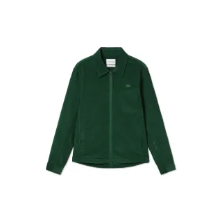 【LACOSTE】中性款-王一博聯名款 燈芯絨襯衫式夾克外套(鱷魚綠)