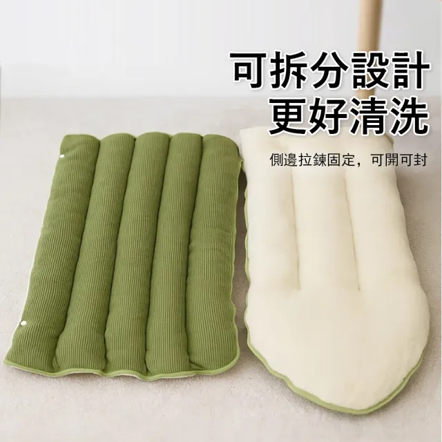 【Kyhome】抽條絨封閉式寵物窩 加絨保暖貓窩 深度睡眠 狗窩 可拆卸貓窩 睡墊 睡床
