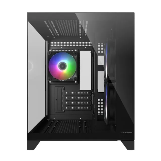 【COUGAR 美洲獅】FV150 MINI 電競機箱 電腦機殼(黑色/M-ATX/附3顆RGB風扇)
